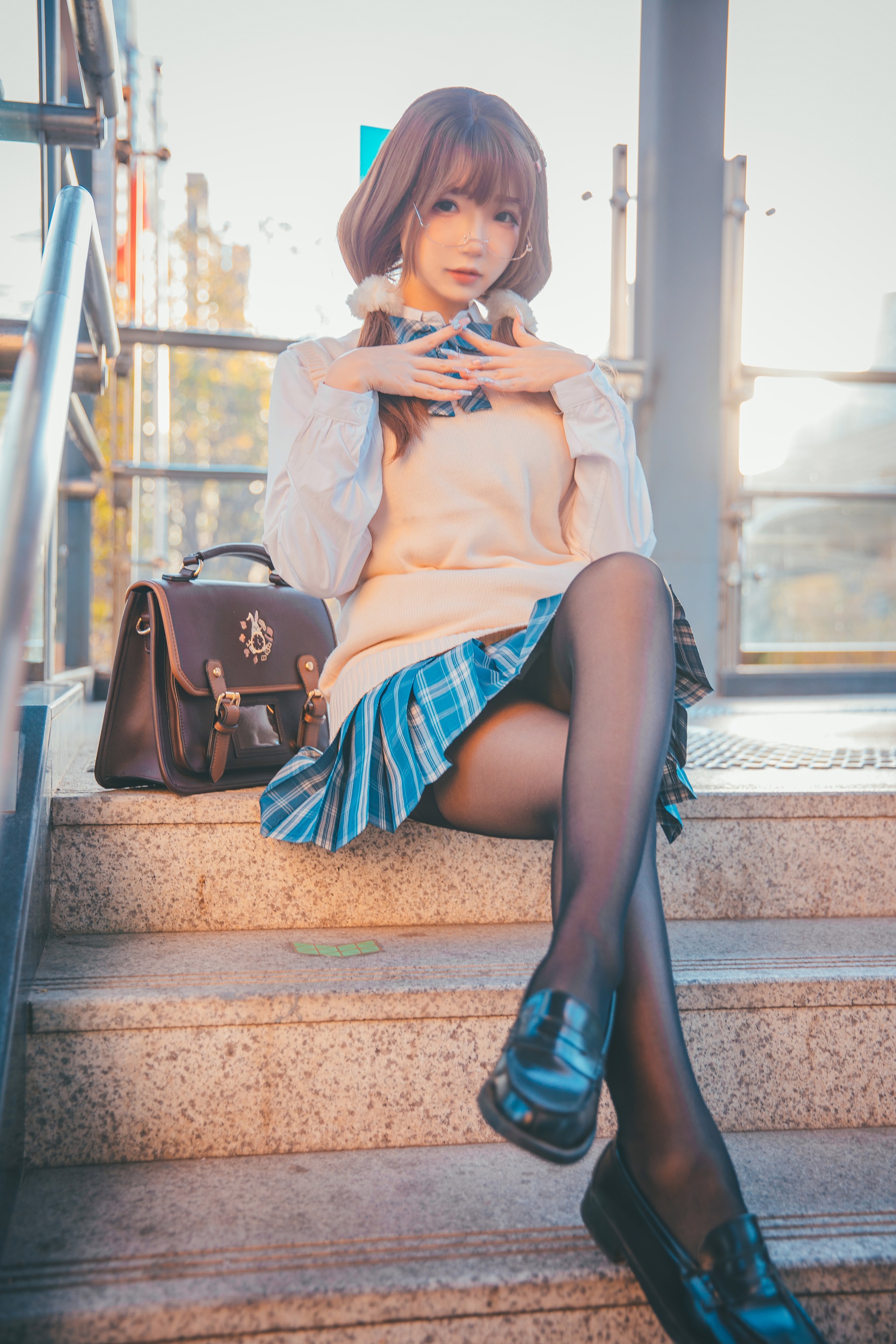 图片[1]-雪琪SAMA – NO.050 JK夕阳[25P]-XikXak
